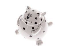 Cukřenka Kočka s puntíky,keramika