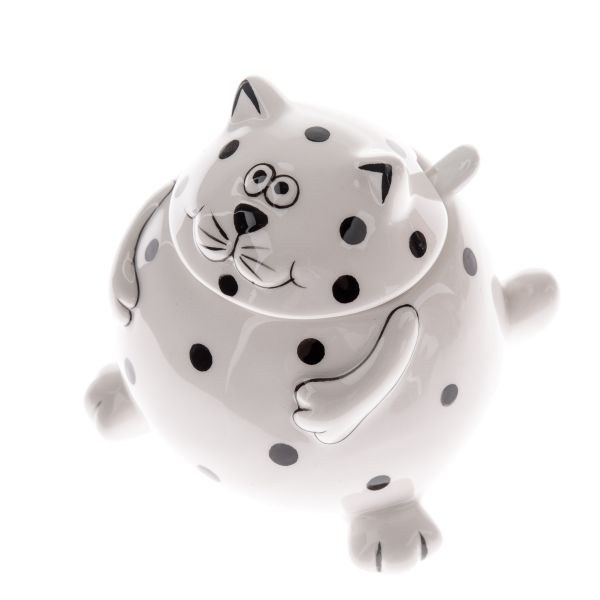 Cukřenka Kočka s puntíky,keramika - Kuchyně stolování