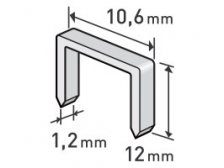 Spony 12mm/1000ks/10,6x1,2mm do sponkovačky