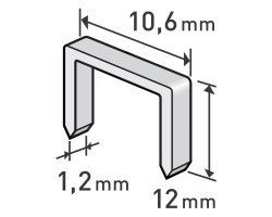 Spony 12mm/1000ks/10,6x1,2mm do sponkovačky Spony 12mm/1000ks/10,6x1,2mm do sponkovačky - Dům a dílna ruční nářadí, organizery