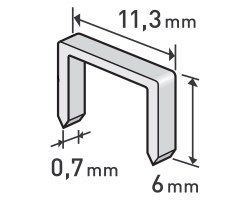Spony 6mm/1000ks/11,3x0,7mm do sponkovačky Extol Premium - Dům a dílna ruční nářadí, organizery