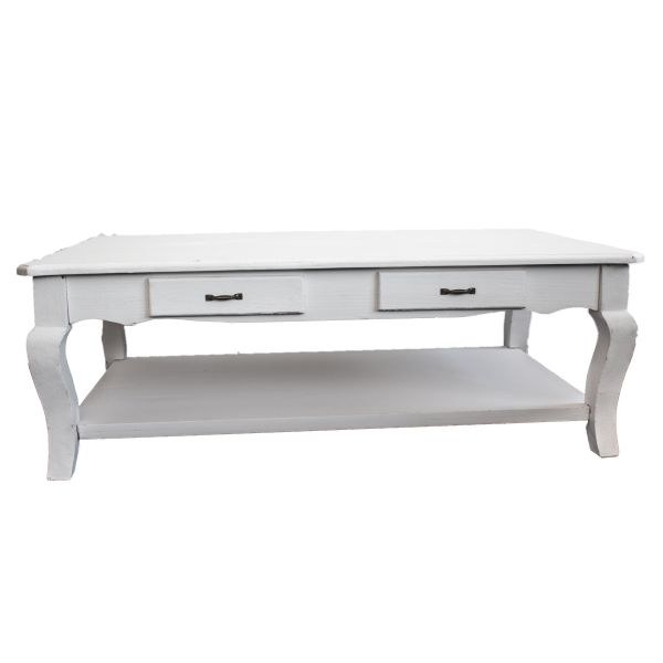 Stůl 120x70x41cm dřevěný bílý - Domácnost a úklid drobný nábytek