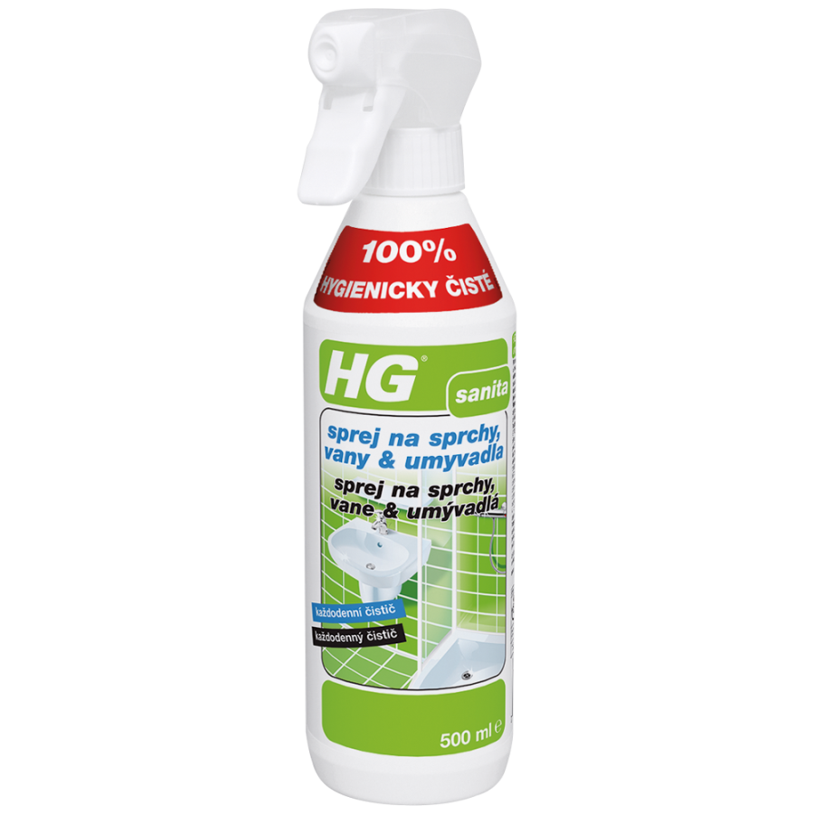 HG Sprej na sprchy, vany a umyvadla 500 ml - Čističe, spreje péče o dům a zahradu...