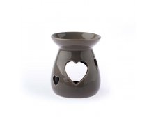 Aromalampa Srdce 11cm tmavá,keramika