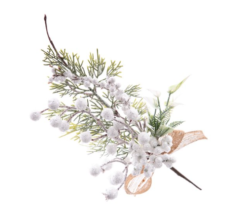 Větvička zimní 35cm bílá - Domácnost a úklid Zima + Vánoce