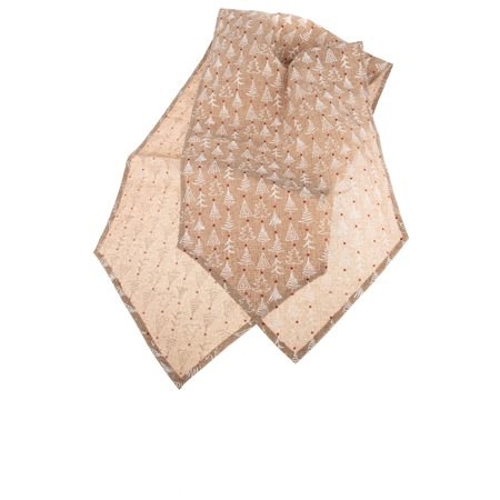 Běhoun béžový+stromečky 32x140cm - Domácnost a úklid Zima + Vánoce