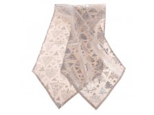 Běhoun 32x140cm Stříbrný potisk textil