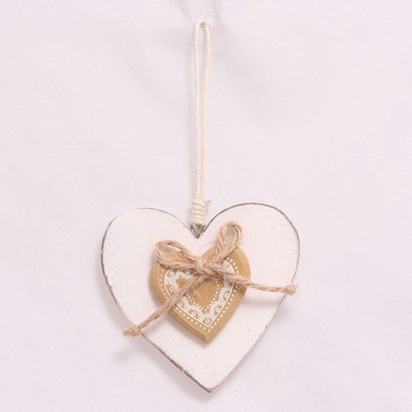 Srdíčko v srdci 8,5x14,5cm - Domácnost a úklid bytové dekorace, textilní doplňky