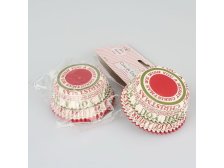 Košíček na peč. 50ks/7x3cm Vánoční, papír