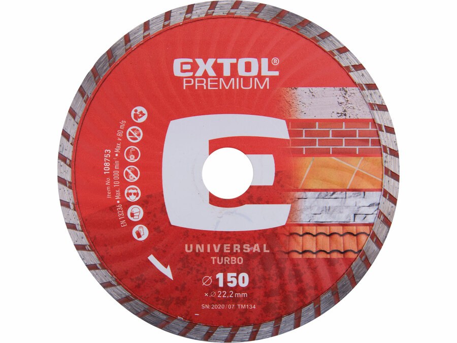 Kotouč řez.diam.150mm turbo Extol Premium Kotouč řez.diam.150mm turbo Extol Premium - Kotouče řezné