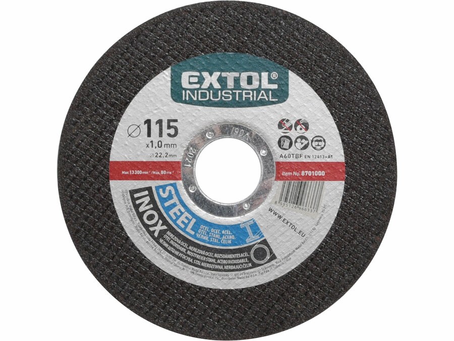 Kotouč řez.kov/ner.115x1,0x22,2mm Extol Industrial Kotouč řez.kov/ner.115x1,0x22,2mm Extol Industrial - Kotouče řezné