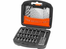 Sada vrtáků+hrotů 44ks HSS Extol Premium