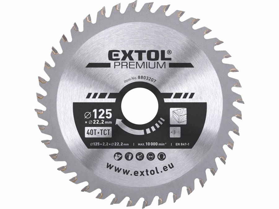 Kotouč pilový 125x2,2x22,2mm/40Z Extol Premium Kotouč pilový 125x2,2x22,2mm/40Z Extol Premium - Kotouče řezné