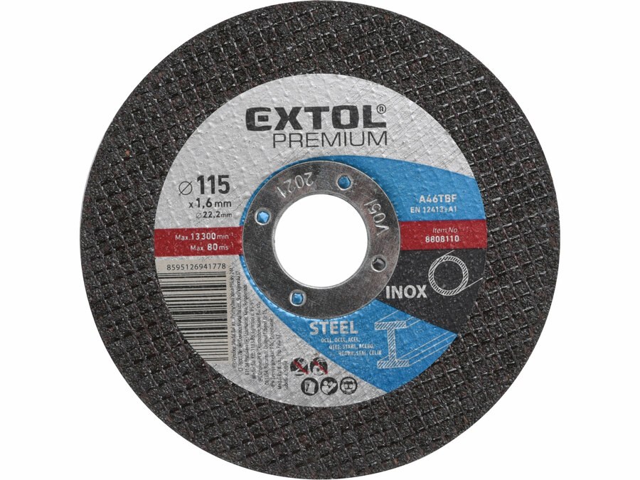 Kotouč řez.kov/ner.115x1,6x22,2mm Extol Premium Kotouč řez.kov/ner.115x1,6x22,2mm Extol Premium - Kotouče řezné