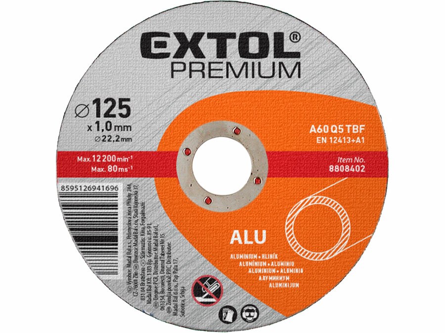 Kotouč řez.na Al/125x1,0mm Extol Premium - Kotouče řezné
