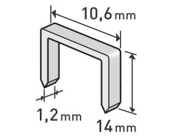 Spony 14mm/1000ks/10,6x1,2mm do sponkovačky Spony 14mm/1000ks/10,6x1,2mm do sponkovačky - Dům a dílna ruční nářadí, organizery