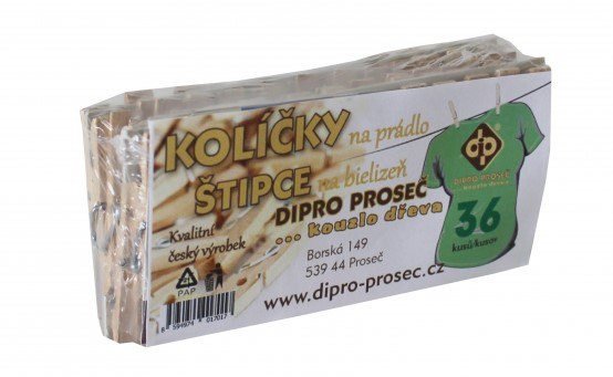 Kolíčky na prádlo 36ks, dřevěné Kolíčky na prádlo 36ks, dřevěné - Domácnost a úklid potřeby a pomůcky pro domácnost