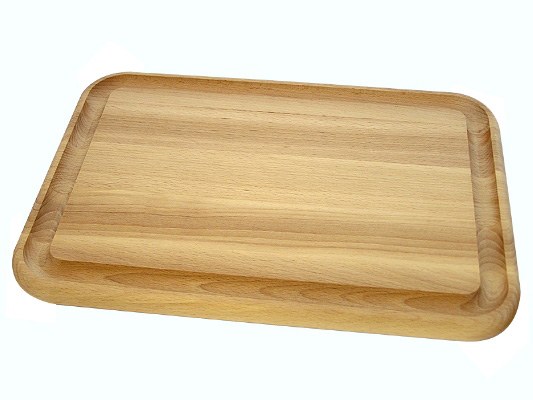 Prkénko 35x25x1,9cm s drážkou,dřevo olej - Kuchyně kuchyňské náčiní a pomůcky