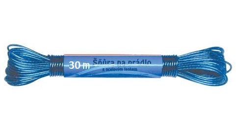 Šňůra 30m ocel.lanko/PH potah Šňůra 30m ocel.lanko/PH potah - Domácnost a úklid potřeby a pomůcky pro domácnost