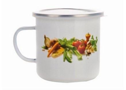 Hrnek+víčko PH 11cm/700ml Zelenina, smalt - Kuchyně nádobí, příslušenství