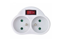 Rozdvojka zásuv.+spínač ON/OFF
