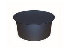 Víčko kouřové 180mm/1,5mm černé