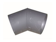 Koleno kouřové 125mm/45st 1,5mm černé