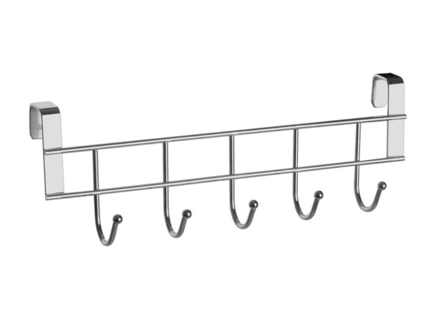 Věšák na dveře 5háčků/25cm Cr drát - Domácnost a úklid potřeby a pomůcky pro domácnost
