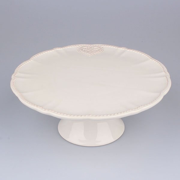 Stojan na dort keramika bílý - Kuchyně stolování