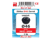 Zátka 46mm černá B2/17bal