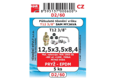 Těsnění 5ks 3/8" do sedýlek D2/60 půlkulaté