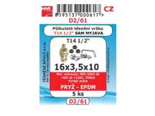 Těsnění 5ks 1/2" do sedýlek D2/61 půlkulaté