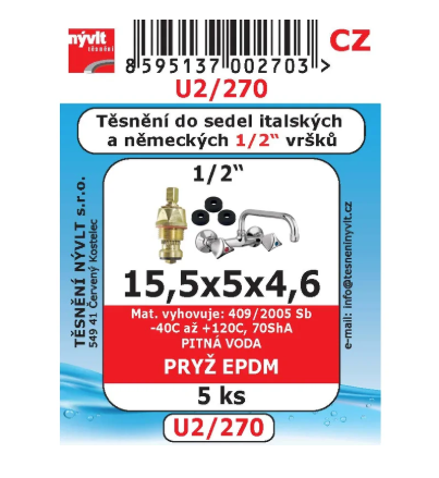 Těsnění 5ks 1/2" sedlo italský vršek Těsnění 5ks 1/2" sedlo italský vršek - Domácnost a úklid potřeby a pomůcky pro domácnost