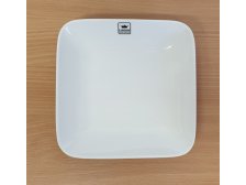 Talíř 21cm hluboký hranatý porcelán