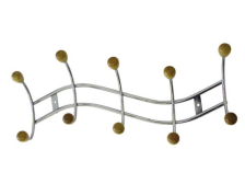 Věšák 5 háčků 44cm dřevo/cr.drát