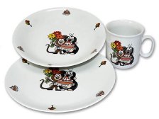 Sada jídelní dětská Krtek a dort, porcelán