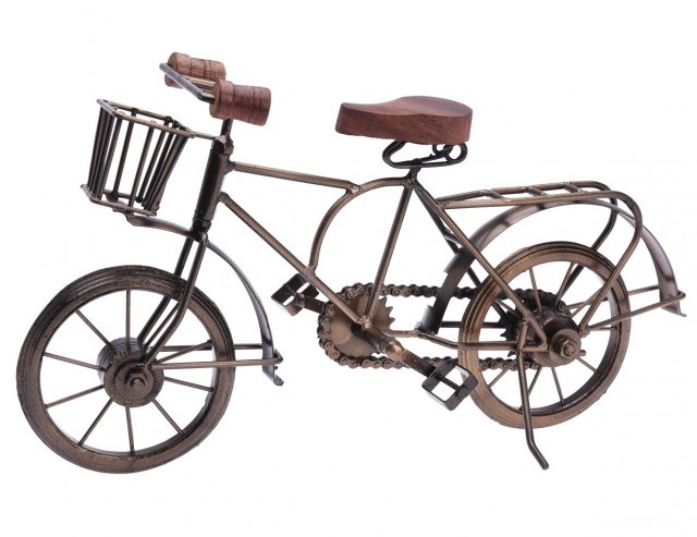 Dekorace Bicykl 36cm měděný, černý Dekorace Bicykl 36cm měděný, černý - Domácnost a úklid bytové dekorace, textilní doplňky