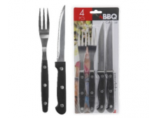 Sada příborů na steak 2+2 ks BBQ