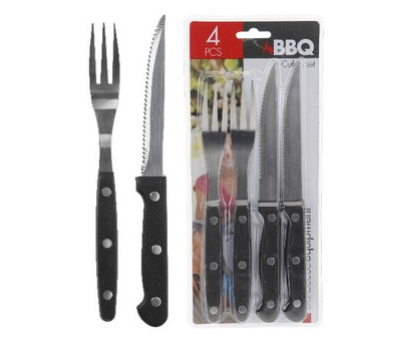 Sada příborů na steak 2+2 ks BBQ Sada příborů na steak 2+2 ks BBQ - Kuchyně stolování