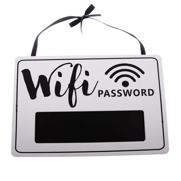 Cedulka závěsná WI-FI 30x20cm dřevěná - Domácnost a úklid bytové dekorace, textilní doplňky