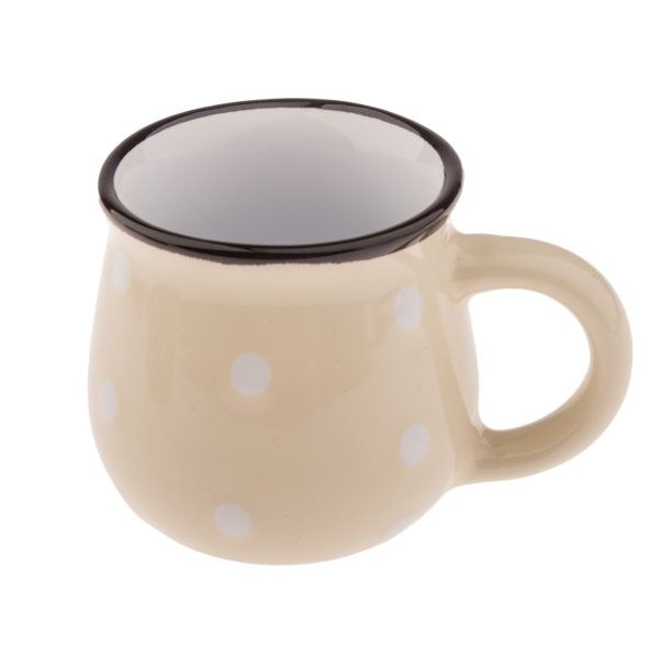Hrnek s puntíky 75ml žlutý, keramika Hrnek s puntíky 75ml žlutý, keramika - Kuchyně stolování