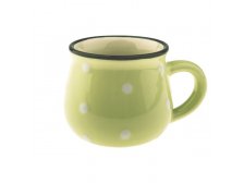 Hrnek s puntíky 75ml sv.zelený