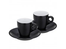 Sada šálků 2ks/50ml espresso Mattia černá