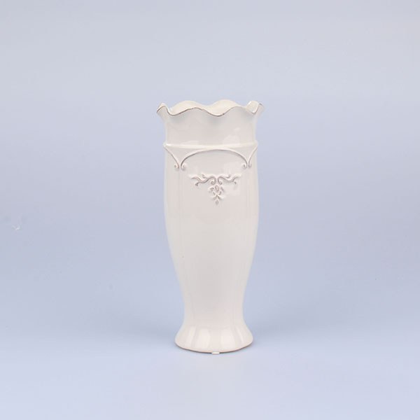 Váza Antik bílá 25cm,keramika - Domácnost a úklid bytové dekorace,textilní doplňky