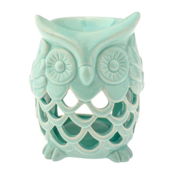 Aromalampa Sova zelená keramika - Domácnost a úklid bytové dekorace,textilní doplňky
