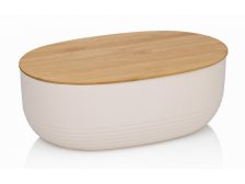 Chlebník Namur dřevo / plast 37,5cm bílý