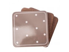 Podložka pod šálek hnědá s puntíkem 6ks, korek