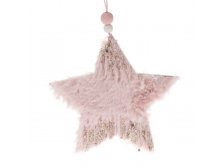 Hvězda závěsná růžová