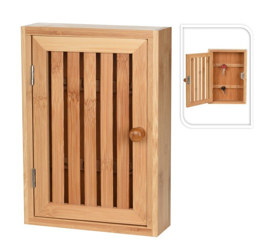 Skříňka na klíče 29x20cm bambus - Domácnost a úklid potřeby a pomůcky pro domácnost