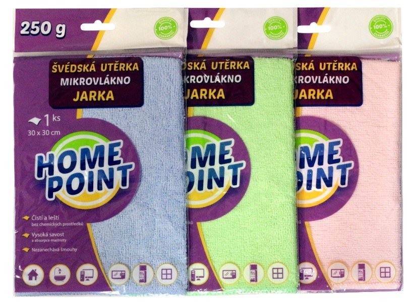 Utěrka mikrovlákno 30x30cm/250g Jarka mix barev Utěrka mikrovlákno 30x30cm/250g Jarka mix barev - Domácnost a úklid úklidové pomůcky a prostředky